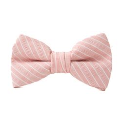 Coral Stripe – Boys Bow Tie