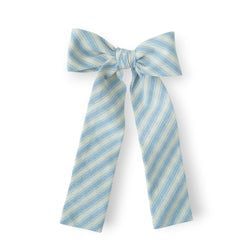Robin Egg Stripe – Lady Hair Bow