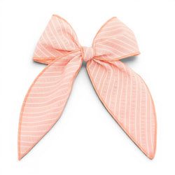 Coral Stripe – Darling Hair Bow