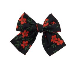Red Hot Floral – Petite Hair Bow