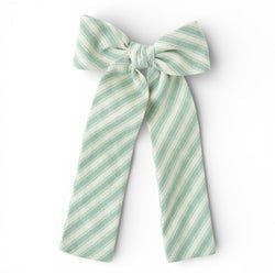 Pistachio Stripe – Lady Hair Bow