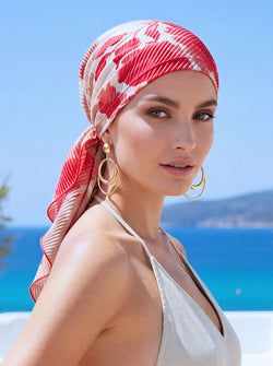 Color – Plisse Coral Peach Floral