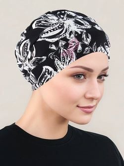 Color – Black and White Tropical Floral