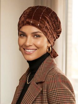 Cinnamon Spice Stretch Velour Sequin