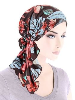 Color – Brown Mauve Tropical Floral