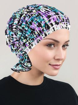 Ruffle Purple Turquoise Geometric