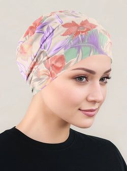 Color – Taupe Mauve Tropical Floral