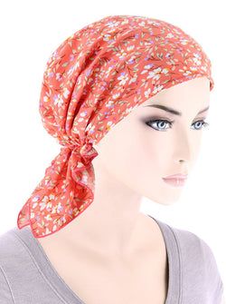 Coral Ditsy Floral