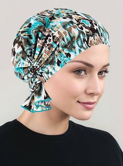 Turquoise Gold Leopard Ikat