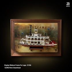 Premium Display Waknut Frame For Lego 21356 ICONS River Steamboat