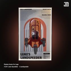 Display Wall frame For LEGO® UCS 75341 Star Wars™  Luke Skywalker’s Landspeeder