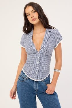 Navy Gingham