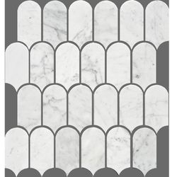 Feather Pattern – Carrara White