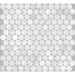 Penny Round Pattern – Carrara White