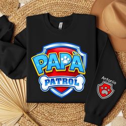 Felpa con stampa sulla manica