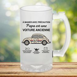 Chope de bière en verre