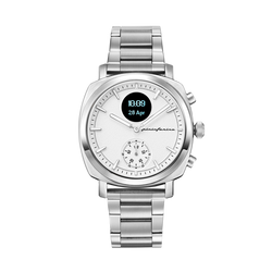 Sliver Case with White Dial