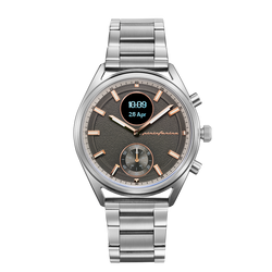 Sliver Case with Grey Dial