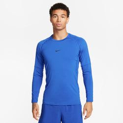 Nike Pro Men's Dri-FIT Slim Long-Sleeve Fitness Top – Blue