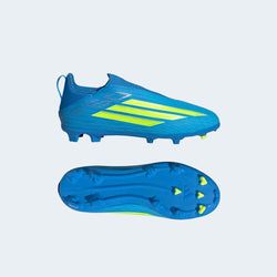 adidas F50 LEAGUE Laceless Firm Ground / Multi Ground Football Boots Kids – Blue