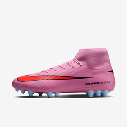Nike Mercurial Superfly 10 Academy Artificial-Grass High-Top Soccer Cleats – Pink