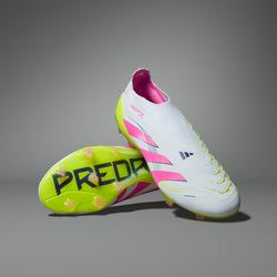 adidas Predator 25 Elite Laceless Firm Ground – White