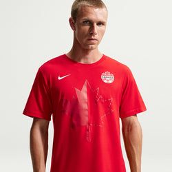Canada Nike Fanwear Collection Men's Soccer Cotton Short-Sleeve T-Shirt – Red