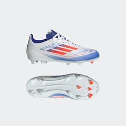 adidas F50 League Firm/Multi-Ground Cleats Kids – White
