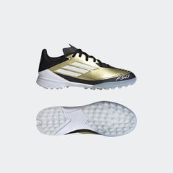 adidas F50 League Messi Turf Boots Kids – Gold