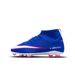 Nike Jr. Mercurial Superfly 10 Club Younger/Older Kids' Multi-Ground High-Top Soccer Cleats – Blue