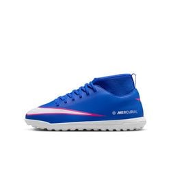 Nike Jr. Mercurial Superfly 10 Club Younger/Older Kids' Turf High-Top Soccer Shoes – Blue