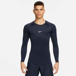 Nike Pro Men's Dri-FIT Tight Long-Sleeve Fitness Top – Navy