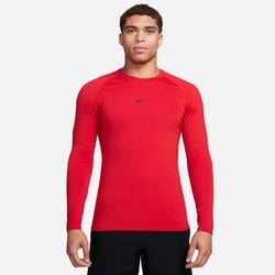 Nike Pro Men's Dri-FIT Slim Long-Sleeve Fitness Top – Red