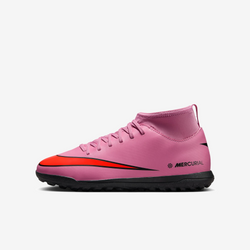 Nike Jr. Mercurial Superfly 10 Club Younger/Older Kids' Turf High-Top Soccer Shoes – Pink