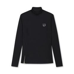 WOMEN べーシックリブモックネック ブラック