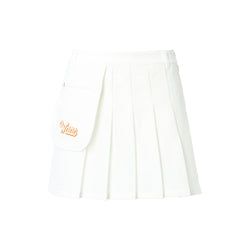 WOMEN シアサッカー スカート ブルー