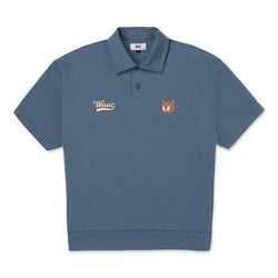 J5078 新品 WAAC 21SS UVカット速乾ロゴポロシャツ ブルー 3 MEN ライトストレッチポンチポロシャツ ブルー
