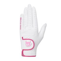 SEV GOLF レディース グローブ サイズ20 ホワイト/ピンク ゴルフグローブ レディース 両手用 (滑り止め付き) ピンク ホワイト