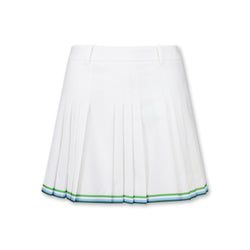 WOMEN カラーテーププリーツスカート ホワイト