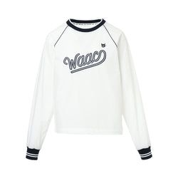 WOMEN ストレッチタフタバックロゴプルオーバー ホワイト