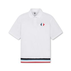 25SS 新作】WOMEN カラーブロックルーズフィットポロシャツ ホワイト