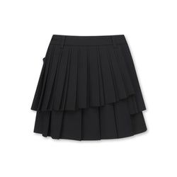 WOMEN プリーツラップスカート ブラック