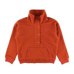 WOMEN リサイクルボアフリース 長袖プルオーバー オレンジ