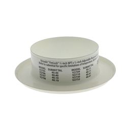 1/2" Adjust, White, SE01000040