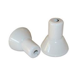 Extended Cup and Skirt Escutcheon 2 Piece Set, White 1/2" NPT