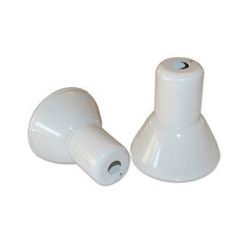 401 Steel (New Style) Extended Cup and Skirt Escutcheon 2 Piece Set, White 1/2" NPT