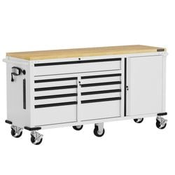 72" x 22"(9-Drawer & 1-Door) – White