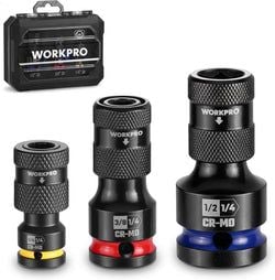 Size – 1/4 inch, 3/8 inch, 1/2 inch