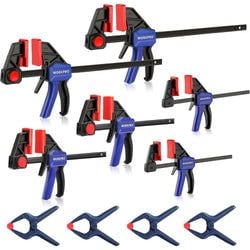 Size – 10-Pack Multi-Size Bar And Spring Clamps