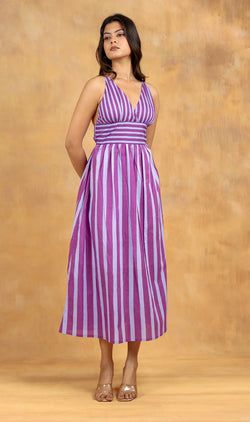 Stripe Dress – Lilac Stripes